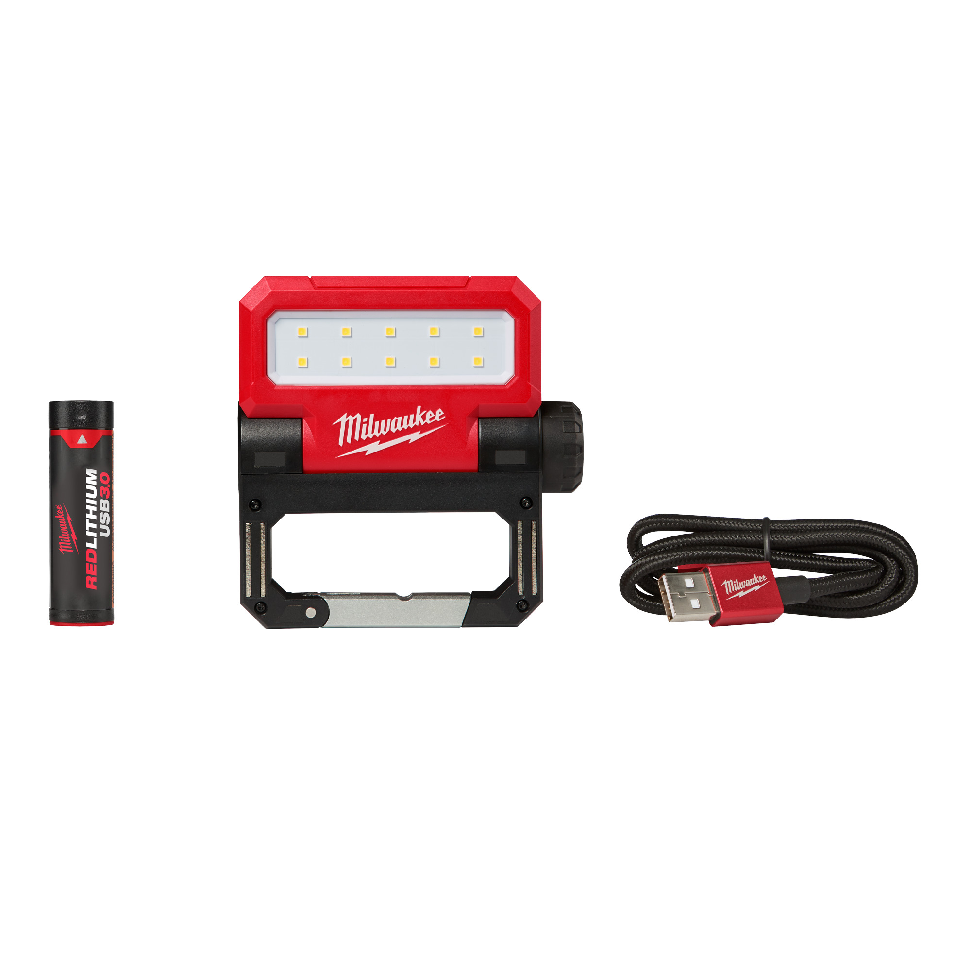 Milwaukee USB Rechargeable ROVER Pivoting Floodlight, 550 Lumens, Model# 2114-21